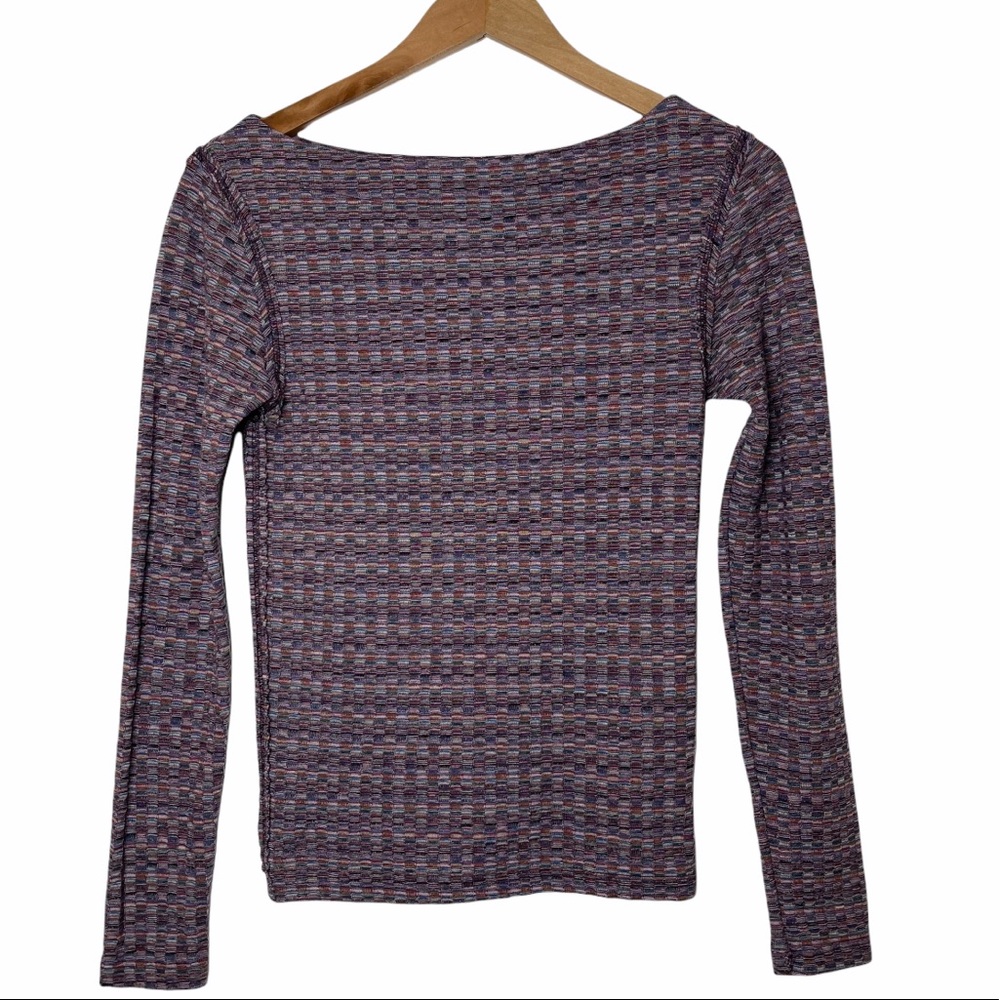 Free People Multi Colored Long Sleeve Top